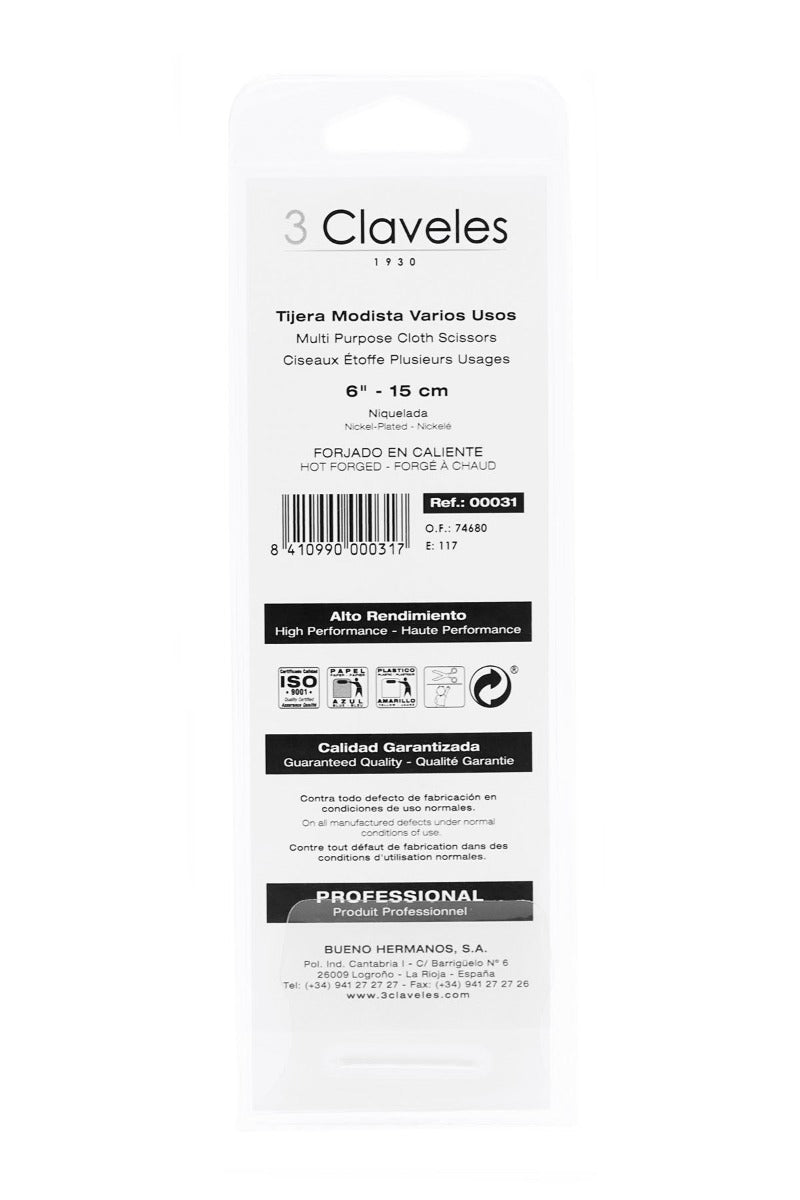 Schneiderschere 15cm 3 Nelken - Ribes y Casals