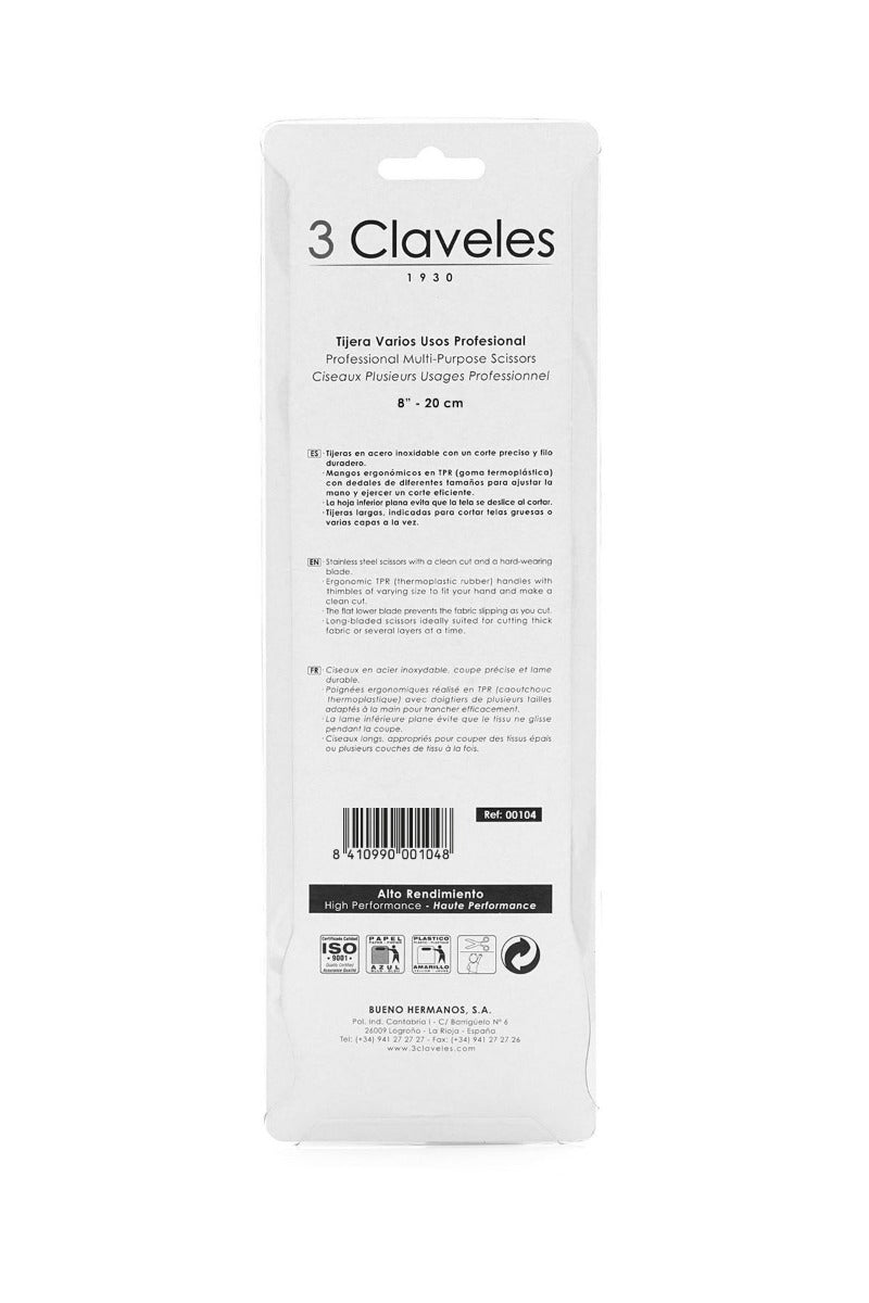 Professionelle Mehrzweckschere 20 cm 3 Claveles - Ribes y Casals