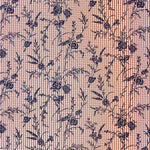 Vichy Cotton Tile Beflockte Baumwolle Floral Navy - Ribes y Casals