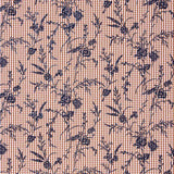 Vichy Cotton Tile Beflockte Baumwolle Floral Navy - Ribes y Casals