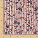 Vichy Cotton Tile Beflockte Baumwolle Floral Navy - Ribes y Casals