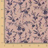 Vichy Cotton Tile Beflockte Baumwolle Floral Navy - Ribes y Casals