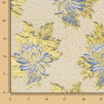 Brokat Lurex Blume Blau Gold - Ribes y Casals