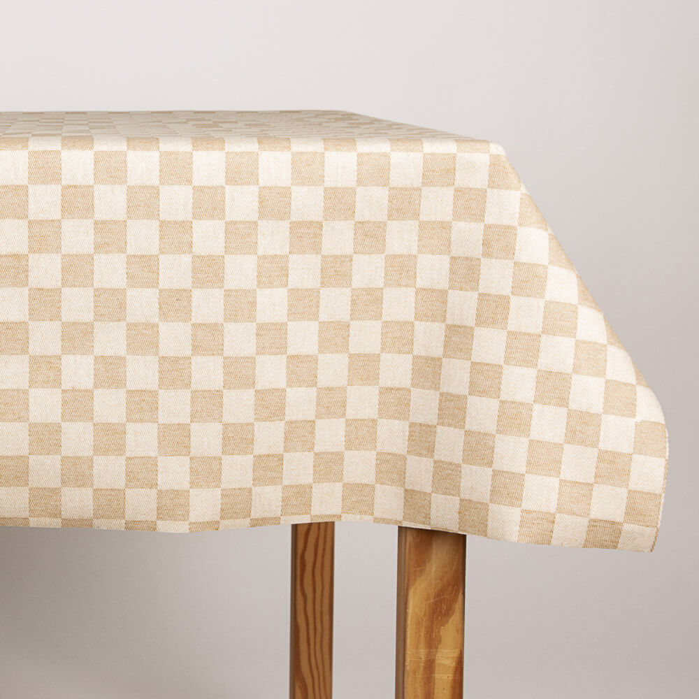 Stain Resin Tischtuch Chess Beige - Ribes y Casals