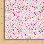 Popeline Baumwolle Blumen Cindy Rosa - Ribes y Casals