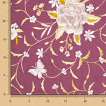 Tencel-Reststück mit Stickerei, hellburgunderfarbener Schal – verschiedene Maße x 140 cm breit - Ribes y Casals