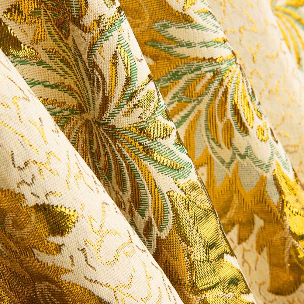 Lurex Brokat Intensiv Goldene Blume Intensiv Gold - Ribes y Casals