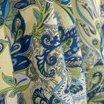 Crêpe Helles Paisleymuster Bedruckt Grün Grün Blau - Ribes y Casals