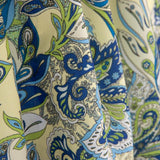 Crêpe Helles Paisleymuster Bedruckt Grün Grün Blau - Ribes y Casals