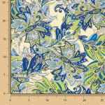 Crêpe Helles Paisleymuster Bedruckt Grün Grün Blau - Ribes y Casals