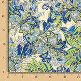 Crêpe Helles Paisleymuster Bedruckt Grün Grün Blau - Ribes y Casals