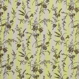 Vichy Cotton Olive Beflockt Floral Beflockt Olive Khaki - Ribes y Casals