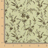 Vichy Cotton Olive Beflockt Floral Beflockt Olive Khaki - Ribes y Casals