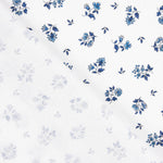 Perkal Baumwolle Blumen Blau auf Weiß - Ribes y Casals