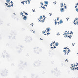 Perkal Baumwolle Blumen Blau auf Weiß - Ribes y Casals