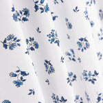 Perkal Baumwolle Blumen Blau auf Weiß - Ribes y Casals