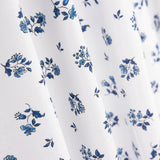 Perkal Baumwolle Blumen Blau auf Weiß - Ribes y Casals