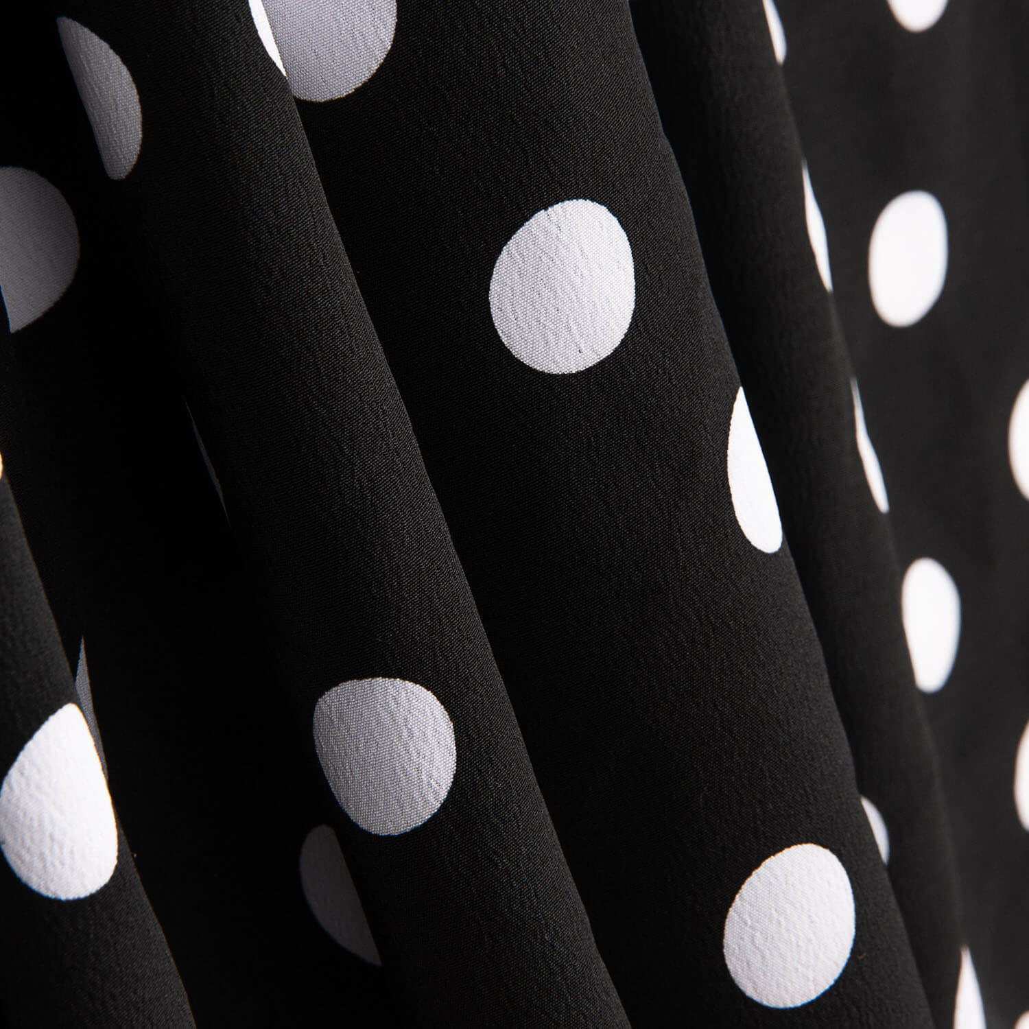 Koshibo Polka Dots 15mm Schwarz-Weiß - Ribes y Casals