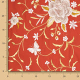 Tencel-Reststück bestickt, roter Schal – verschiedene Maße x Breite 140 cm - Ribes y Casals
