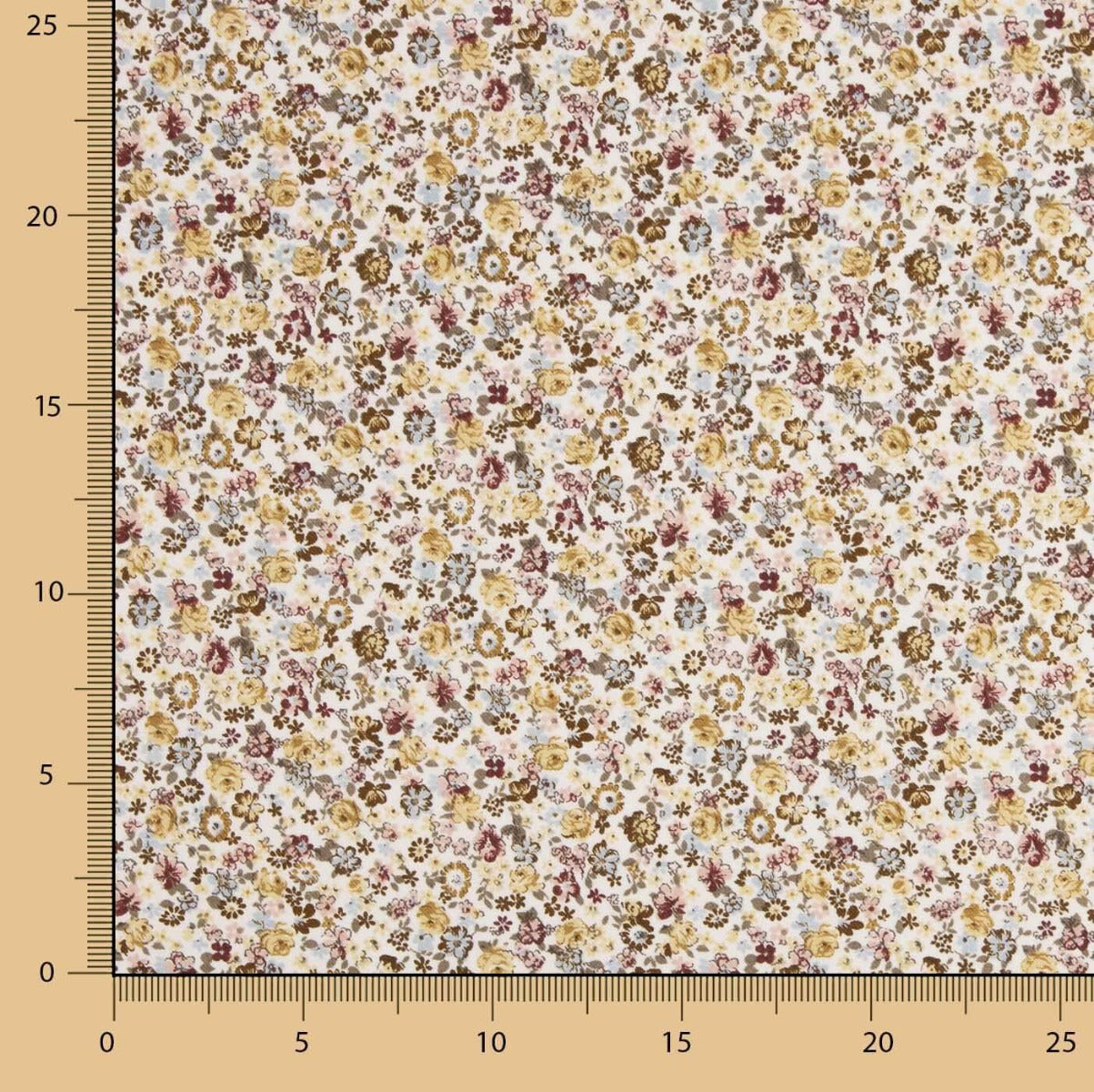 Viyela Cotton Cotton Flower Remix Ochres - Ribes y Casals