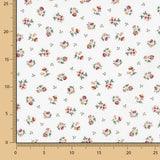 Baumwoll-Perkal-Stoffreste mit Blumenmuster in verschiedenen Farben auf weißem Hintergrund – verschiedene Maße x Breite 160 cm - Ribes y Casals