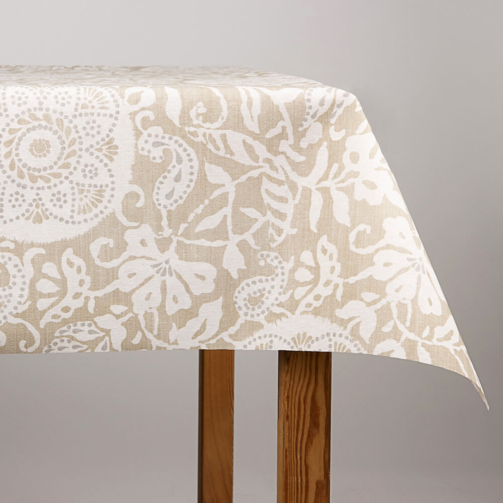 Resin Tischdecke Fleckenschutz Floral Sand - Ribes y Casals