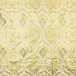 Brokat Lurex Blume Grün Ecru Gold - Ribes y Casals