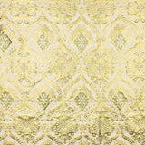 Brokat Lurex Blume Grün Ecru Gold - Ribes y Casals