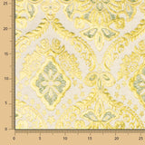 Brokat Lurex Blume Grün Ecru Gold - Ribes y Casals