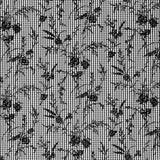 Vichy Baumwolle Schwarz Baumwolle beflockt Floral Schwarz - Ribes y Casals
