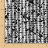Vichy Baumwolle Schwarz Baumwolle beflockt Floral Schwarz - Ribes y Casals