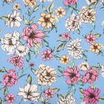 Popeline-Reststück „Amanecer mit Blumenmuster“ – verschiedene Maße x Breite 140 cm - Ribes y Casals