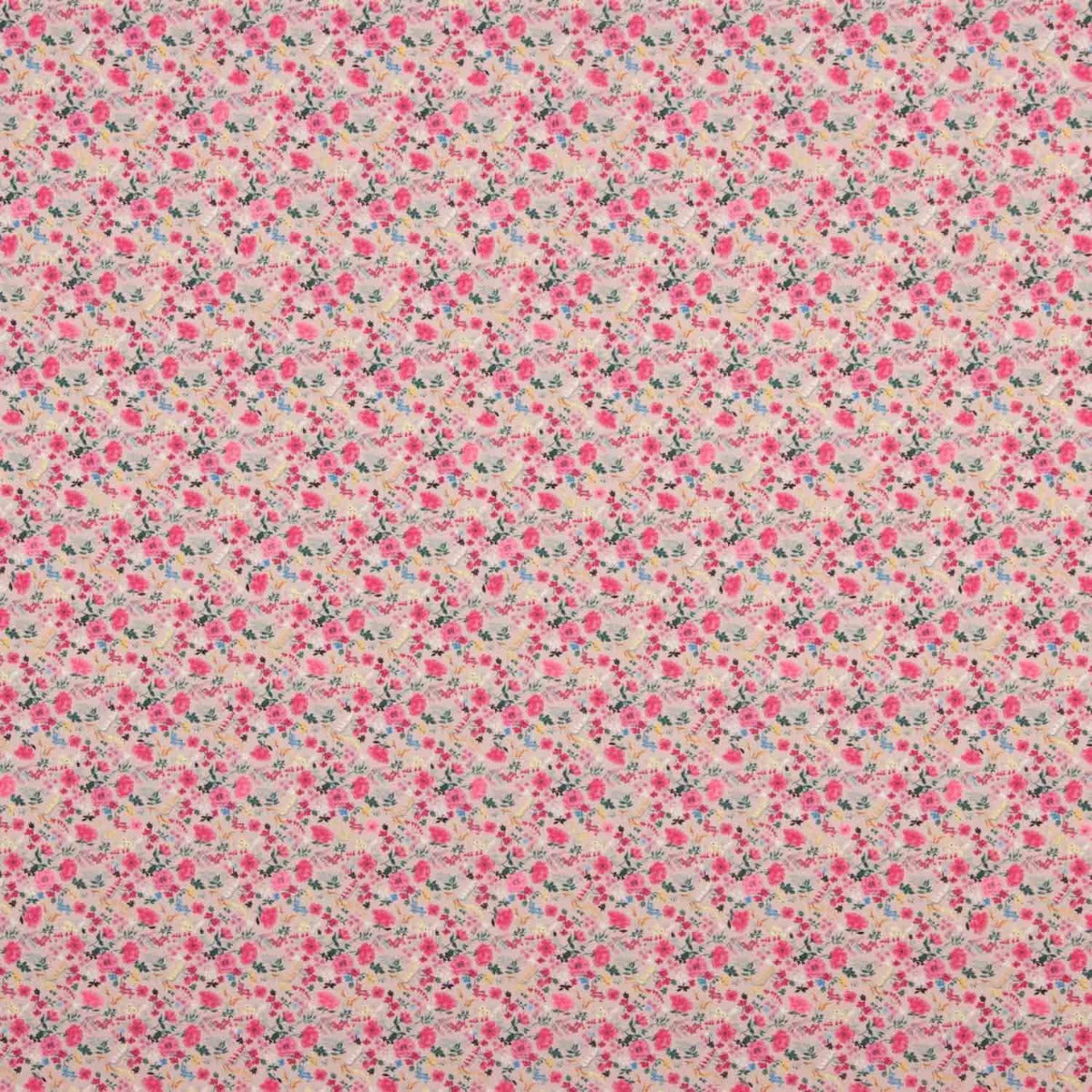 Crêpe Light Floral Print Mini Floral Print Vintage Pink - Ribes y Casals