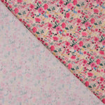 Leichter Crêpe Retal Blumendruck Mini Vintage Rosa 65 x 150 cm - Ribes y Casals