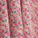 Leichter Crêpe Retal Blumendruck Mini Vintage Rosa 65 x 150 cm - Ribes y Casals