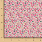 Leichter Crêpe Retal Blumendruck Mini Vintage Rosa 65 x 150 cm - Ribes y Casals