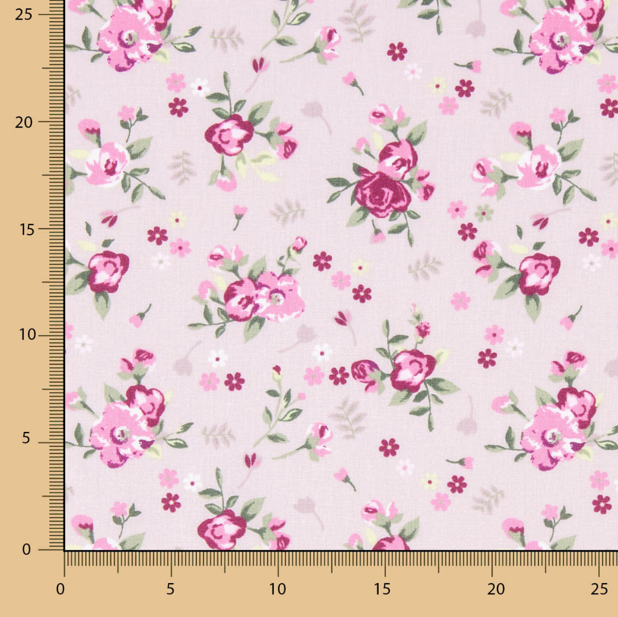 Popeline Baumwolle Blumen Margot Rosa - Ribes y Casals