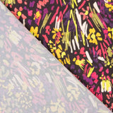 Senf Fuchsia Abstrakt Bedruckter Leichter Crêpe - Ribes y Casals