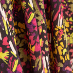Senf Fuchsia Abstrakt Bedruckter Leichter Crêpe - Ribes y Casals