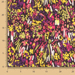 Senf Fuchsia Abstrakt Bedruckter Leichter Crêpe - Ribes y Casals