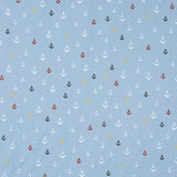 Baumwoll-Popeline-Anker Blau - Ribes y Casals