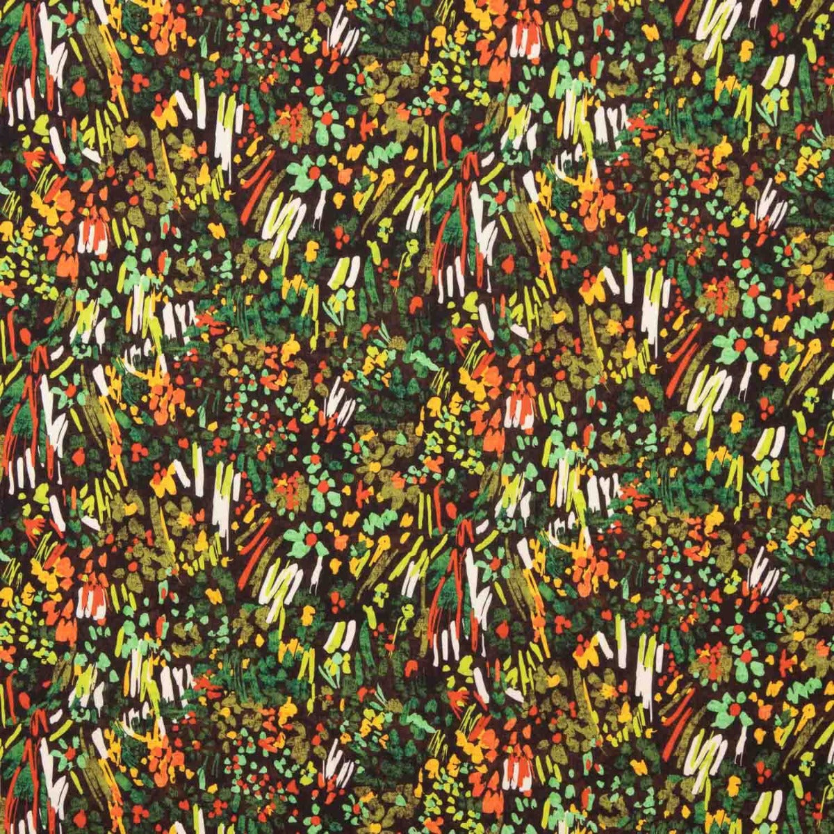 Crêpe Lightweight Herbst Grün Abstrakter Druck - Ribes y Casals
