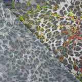 Grau Laminiert Leopard Elastisch Leopard Elastisch Raster - Ribes y Casals