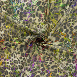 Leopard Laminat Khaki Elastisch Gitter Elastisch Leopard - Ribes y Casals