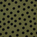 Koshibo-Stoff Koshibo Polka Dots 33mm Delavé Khaki 85 x 150 cm - Ribes y Casals