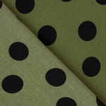 Koshibo-Stoff Koshibo Polka Dots 33mm Delavé Khaki 85 x 150 cm - Ribes y Casals