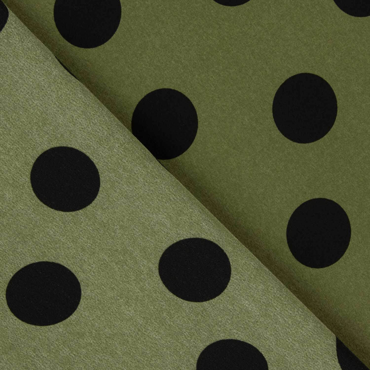 Koshibo-Stoff Koshibo Polka Dots 33mm Delavé Khaki 85 x 150 cm - Ribes y Casals