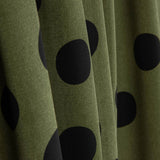 Koshibo-Stoff Koshibo Polka Dots 33mm Delavé Khaki 85 x 150 cm - Ribes y Casals