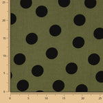 Koshibo-Stoff Koshibo Polka Dots 33mm Delavé Khaki 85 x 150 cm - Ribes y Casals