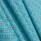 Rania Blau Baumwolle Popeline 80 x 150 cm - Ribes y Casals